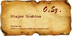 Olajos Szabina névjegykártya