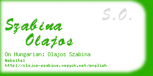 szabina olajos business card